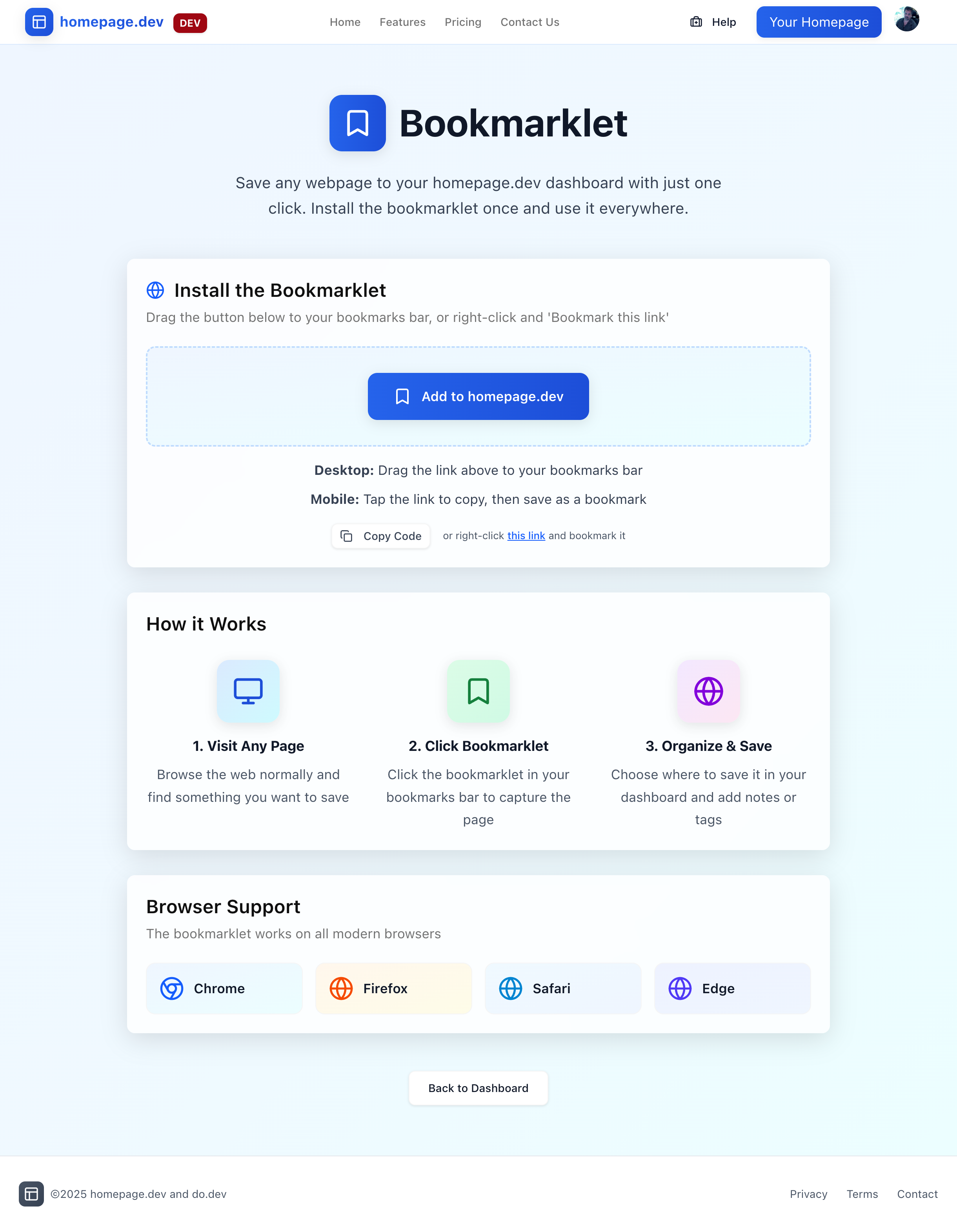 Bookmarklet Installation Page